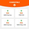 WC Freeze Rig 600/700/800/900 - Cooling Gel Earpads for RIG 600 Pro, RIG 700 HX, RIG 800 Pro, RIG 900 Max by Wicked Cushions - Boost Comfort, Thickness, & Sound Isolation for Epic Gaming | Black view 2