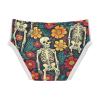 ALAZA Human Skeleton Sugar Skull Blossom Boys' Briefs Soft Underwear Available in Sizes 5t Multicolor view 2