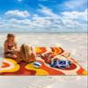 Rainbow Optical Beach Blanket Large with Stakes Waterproof Sandproof Beach Mat with Corner Pockets for Outdoor Travel Camping Hiking Picnic,Psychedelic Trippy Abstract Modern Illusion 95"x80" view 2