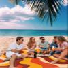 Rainbow Optical Beach Blanket Large with Stakes Waterproof Sandproof Beach Mat with Corner Pockets for Outdoor Travel Camping Hiking Picnic,Psychedelic Trippy Abstract Modern Illusion 95"x80" view 3