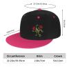 MULIHU Scorpion and Rose Snapback Hat Flat Bill Hat Baseball Cap for Men Women Flat Brim Hats view 4