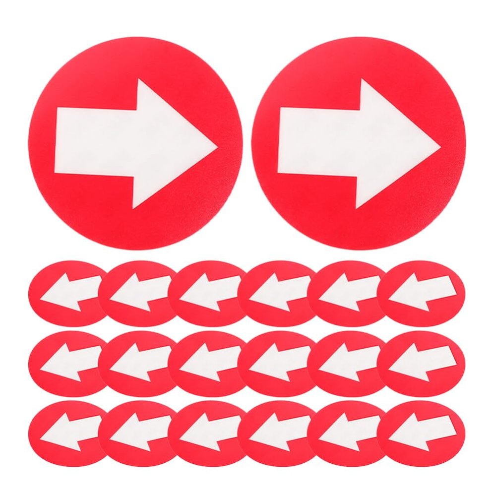 Toddmomy 20pcs Reflective Arrow Stickers Direction Markers for Outdoor Camping Hiking and Hunting Bright Fluorescent Adhesive Trail Indicators