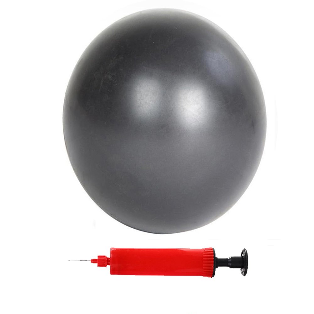BAIMAN Mini Pilates Exercise Yoga Ball, 6 Inch Small Inflatable Exercise Yoga Ball,Core Training and Physical Therapy Equipment, with Pump(Grey)