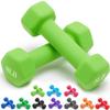 Portzon 10 Colors Options Compatible with Set of 2 Neoprene Dumbbell,1-23 LB, Anti-Slip, Anti-roll, Hex Shape view 1