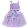 Baby Girls' Special Occasion Dresses: Toddler Tutu Dress Summer Spring Princess Pageant Wedding Birthday Party Ruffle Tulle Bowknot Flower Girl Dresses for Babies Purple & Butterfly 3-4T view 3