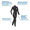 SCUBAPRO Definition Steamer Scuba Diving Wetsuit, 3mm Women Back Zip Neoprene, M Tall, Black/Pink view 2