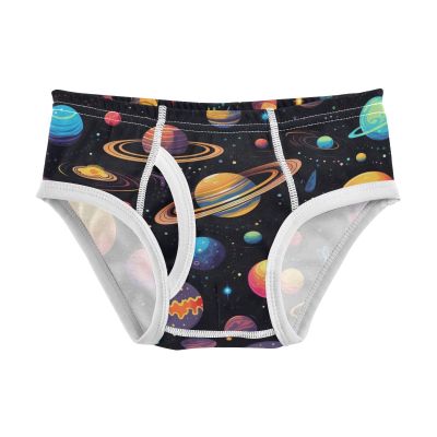 ALAZA Colored Planet Solar System Boys' Briefs Soft Underwear Available in Sizes 4t Multicolor