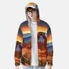 Dwrepo UPF50+ Arches National Park Sun Protection Hoodie Jacket Quick Dry Long Sleeve Sun Shirt For Men Women view 2