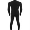 Agoky Mens One Piece Textured Stripe Full Bodysuit Costume Legging Long Sleeve Unitard Full Jumpsuits Black XX-Large view 4