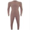 Freebily Mens One Piece Full Bodysuit Mock Neck Long Sleeve Unitard Textured Stripe Jumpsuits Shapeweawr Khaki X-Large view 3