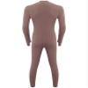 Freebily Mens One Piece Full Bodysuit Mock Neck Long Sleeve Unitard Textured Stripe Jumpsuits Shapeweawr Khaki X-Large view 4