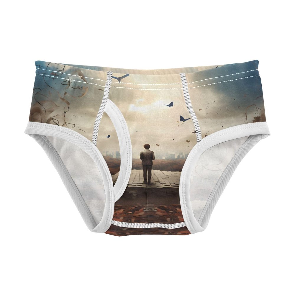 ALAZA Butterfly City Cloud Boys' Briefs Soft Underwear Available in Sizes 8y Multicolor
