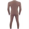 Agoky Mens One Piece Textured Stripe Full Bodysuit Costume Legging Long Sleeve Unitard Full Jumpsuits Khaki XX-Large view 4