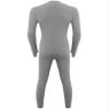 Agoky Mens One Piece Textured Stripe Full Bodysuit Costume Legging Long Sleeve Unitard Full Jumpsuits Gray XX-Large view 4