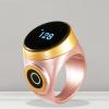 Makamsui Smart Ring Counter Electronic Hand Tally Counter Count Clicker, Waterproof Digital Display Finger Counter Rechargeable for Islamic Muslims, Golf, Goods Counting, Knitting Rose Gold view 3