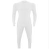 Agoky Mens One Piece Textured Stripe Full Bodysuit Costume Legging Long Sleeve Unitard Full Jumpsuits White XX-Large view 4