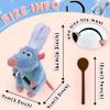 Kobataro Rat Headband Costume Spoon Hair Clip Set Shoulder Plush Toy Costume Accessories Stuffed Animal Gifts for Kids Adults view 4