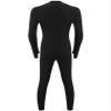 LiiYii Mens One Piece Textured Stripe Bodysuit Mock Neck Long Sleeve Unitard Full Jumpsuits Black XX-Large view 4
