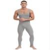 Freebily Mens Square Neck Sleeveless Full-Body Unitard Athletic Dance Party Club Costume Jumpsuits Dark Gray X-Large