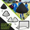 2 Soccer Goal of 4X3 FT for Backyard, Portable Football Goal Training Equipment with Soccer Ball, 10 Football Cones, Carry Bag, Practice Net for Youth Games, Sports - Black view 4