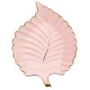 VanEnjoy Decorative Candy Dishes - Pink Ceramic Key Bowl for Entryway Table, Leaf Jewelry Plate Tray view 1