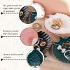 VanEnjoy Decorative Candy Dishes - Pink Ceramic Key Bowl for Entryway Table, Leaf Jewelry Plate Tray view 3