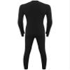Freebily Mens One Piece Full Bodysuit Mock Neck Long Sleeve Unitard Textured Stripe Jumpsuits Shapeweawr Black XX-Large view 4