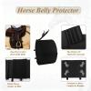DayoVortex Black Horse Belly Guard Cover for Protecting Abdomen from Spurs and Injured Skin Comfortable Belly Band Breathable Horse Spurs Band Full Size (M) Width:30CM view 2