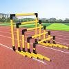 EliteBloom Set of 5 Soccer Training Hurdles, PVC Pipe Hurdles Equipment Easy to Assemble, Lightweight Speed Agility Practice Hurdles for Track and Field (Yellow) view 1