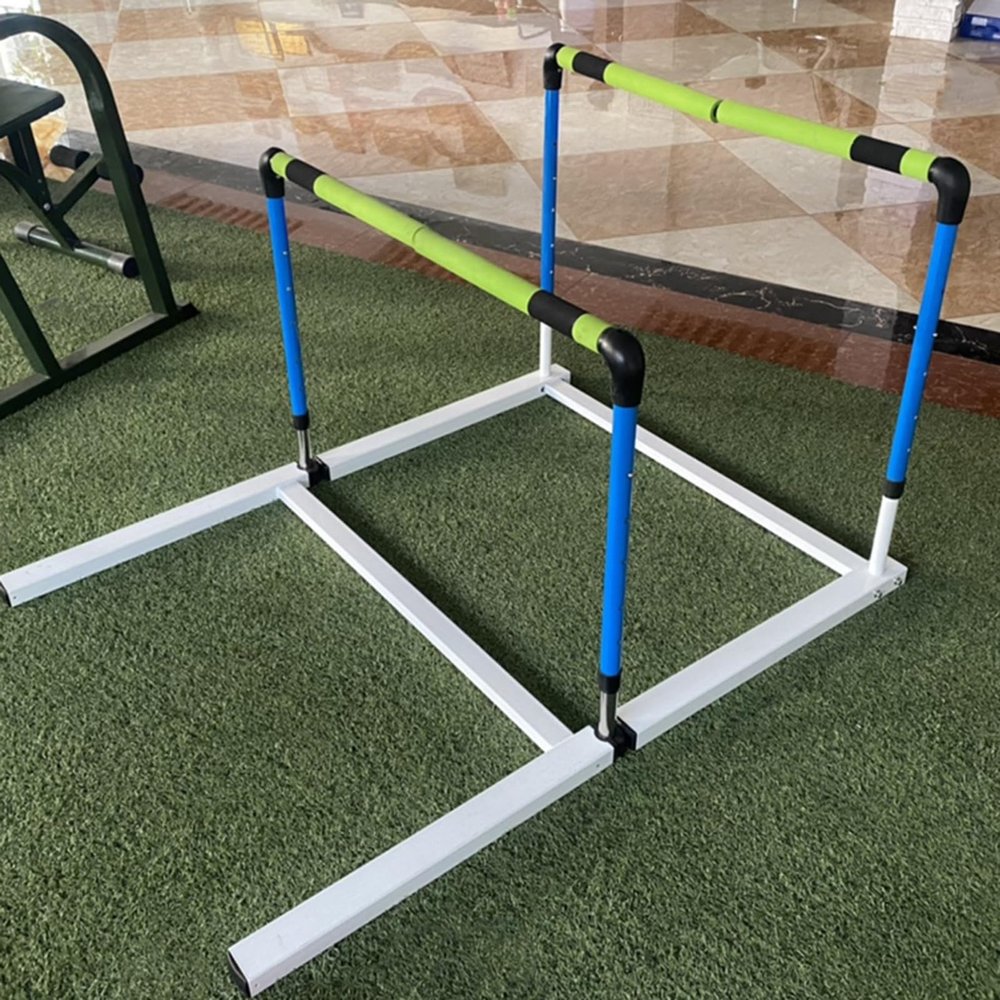 EliteBloom Workout Hurdles Training Equipment for Track Team, Outdoor Agility Soccer Hurdles, Obstacle Courses Pole Set with 180 Rotatable Sponge Bar (2Pcs)