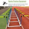 EliteBloom Workout Hurdles Training Equipment for Track Team, Outdoor Agility Soccer Hurdles, Obstacle Courses Pole Set with 180 Rotatable Sponge Bar (2Pcs) view 2