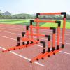 EliteBloom Portable Hurdles Training Equipment, 5 Pack Different Height Hurdles for Kids, Plastic Soccer Agility Workout Trainer Kit, Track and Field Hurdles (Red) view 2