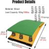 EliteBloom Portable Curved Spring Board with Steel Spring & Non-Slip Jump Pad, Ergonomic Vault for Vaulting/Training/Fitness (Green 9 Springs120X60X26Cm) view 2