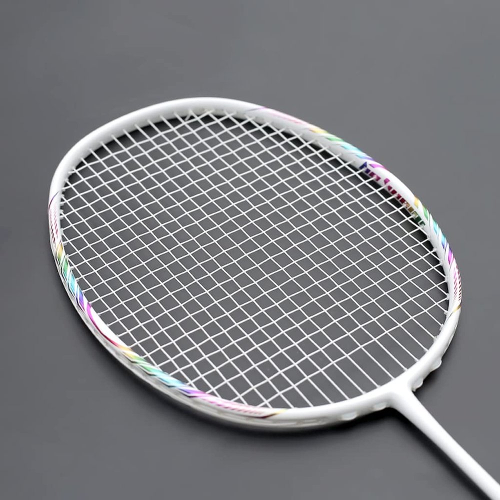 Super Light 8U 65G Badminton Rackets Strung Professional Full Carbon Fiber Racquet Bags Max Tension 30LBS Padel for Adult
