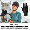 Croloose Summer Horse Riding Gloves Stretchable Equestrian Gloves Horseback Riding Gloves Mesh Breathable Lightweight Comfortable Gloves for Riding Women Men, Black view 2