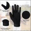 Croloose Summer Horse Riding Gloves Stretchable Equestrian Gloves Horseback Riding Gloves Mesh Breathable Lightweight Comfortable Gloves for Riding Women Men, Black view 3