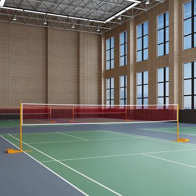 EliteBloom Badminton Net Stand Backyard Badminton Net with Metal Poles, 1.55M Steel Post Volleyball Stand, Professional Sport Training Equipment for Court Backyard Lawn