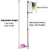 Adjustable Height Vertical Jump Trainer, 4.3-11.8ft Metal Gym School Vertical Leap Measurer, Sport Athletes Training Vertical Jump Tester, Vertical Jump Measurement Tool with Colorful Vane view 4