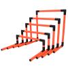 EliteBloom Red Workout Agility Hurdles, Sports Training Equipment PVC Pipe Set, Track & Field/Speed/Soccer Athletic Trainer Kit, 5 Different Height view 2