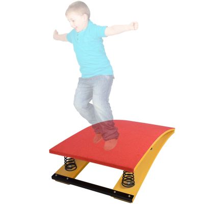 EliteBloom Toddlers Springboard Elastic Board - 4 Springs, Gymnastics Equipment Takeoff Board for Improving Vaulting Skills/Somersault, Load 287Lbs / 130Kg (Red)