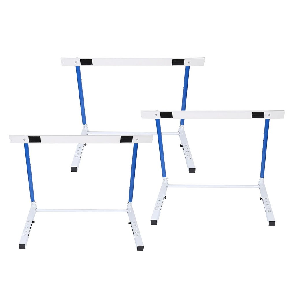 EliteBloom Height Adjustable Track & Field Hurdles, Sport Speed Hurdles Training Equipment for All Ages, Obstacle Courses and Drills Jumping Bar (3Pcs 76)