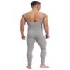 Zaldita Mens Sleeveless Jumpsuits Unitard Long Pants One Piece Square Neck Sleeveless Stretchy Bodysuits Dark Gray X-Large view 2