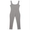 Zaldita Mens Sleeveless Jumpsuits Unitard Long Pants One Piece Square Neck Sleeveless Stretchy Bodysuits Dark Gray X-Large view 3