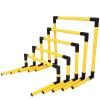 EliteBloom Portable Hurdles Training Equipment, 5 Pack Different Height Hurdles for Kids, Plastic Soccer Agility Workout Trainer Kit, Track and Field Hurdles (Yellow)