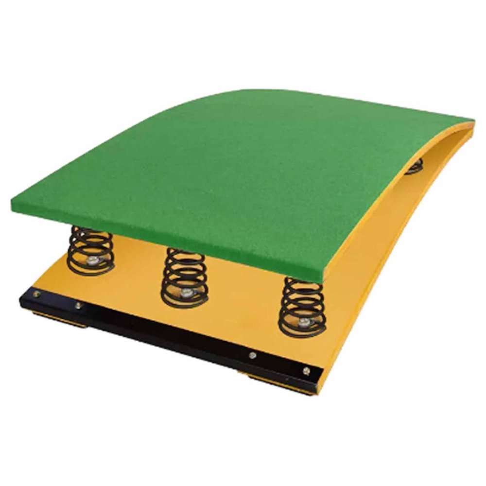 EliteBloom Heavy Duty Curved Spring Board Anti-Skid Springboard, Steel Spring And Jump Pad Heavy Duty Vault Spring Board For Kids Teen Adults (Green B)