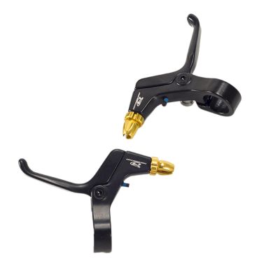 Aosekaa Kids Brake Lever, Children Brake Levers, Universal Cycling Handbrake Aluminum Alloy Kids Bike Brake Lever Set, Black Gold
