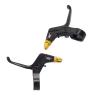 Aosekaa Kids Brake Lever, Children Brake Levers, Universal Cycling Handbrake Aluminum Alloy Kids Bike Brake Lever Set, Black Gold view 1