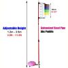 1.3-3.6m Vertical Jump Tester Adult Child, Gym School Vertical Jump Trainer for Basketball Volleyball, Floor Standing High Jump Test Pole with Wheels view 2
