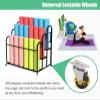 White Black Gold Yoga Mat Organizer Floor, Heavy Duty Large Capacity Muti-Layer Exercise Mats Display Holder Mobile Trolley Cart, Hold 18-24 Mats view 4