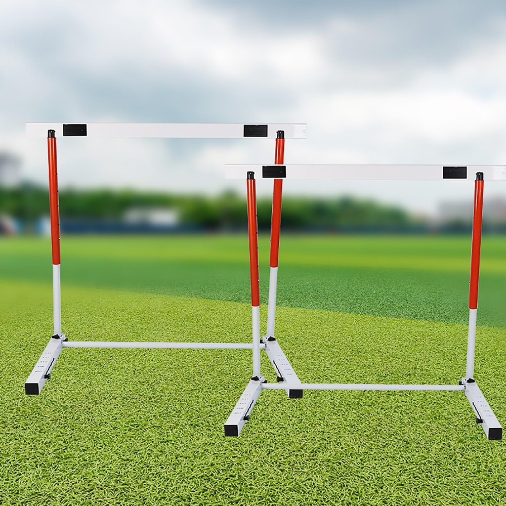 EliteBloom Track and Field Team Training Hurdles, Adjustable Height Sports Practice Equipment, Agility Workout Hurdles Obstacles Poles, Easy to Assemble (2Pcs 76.2)